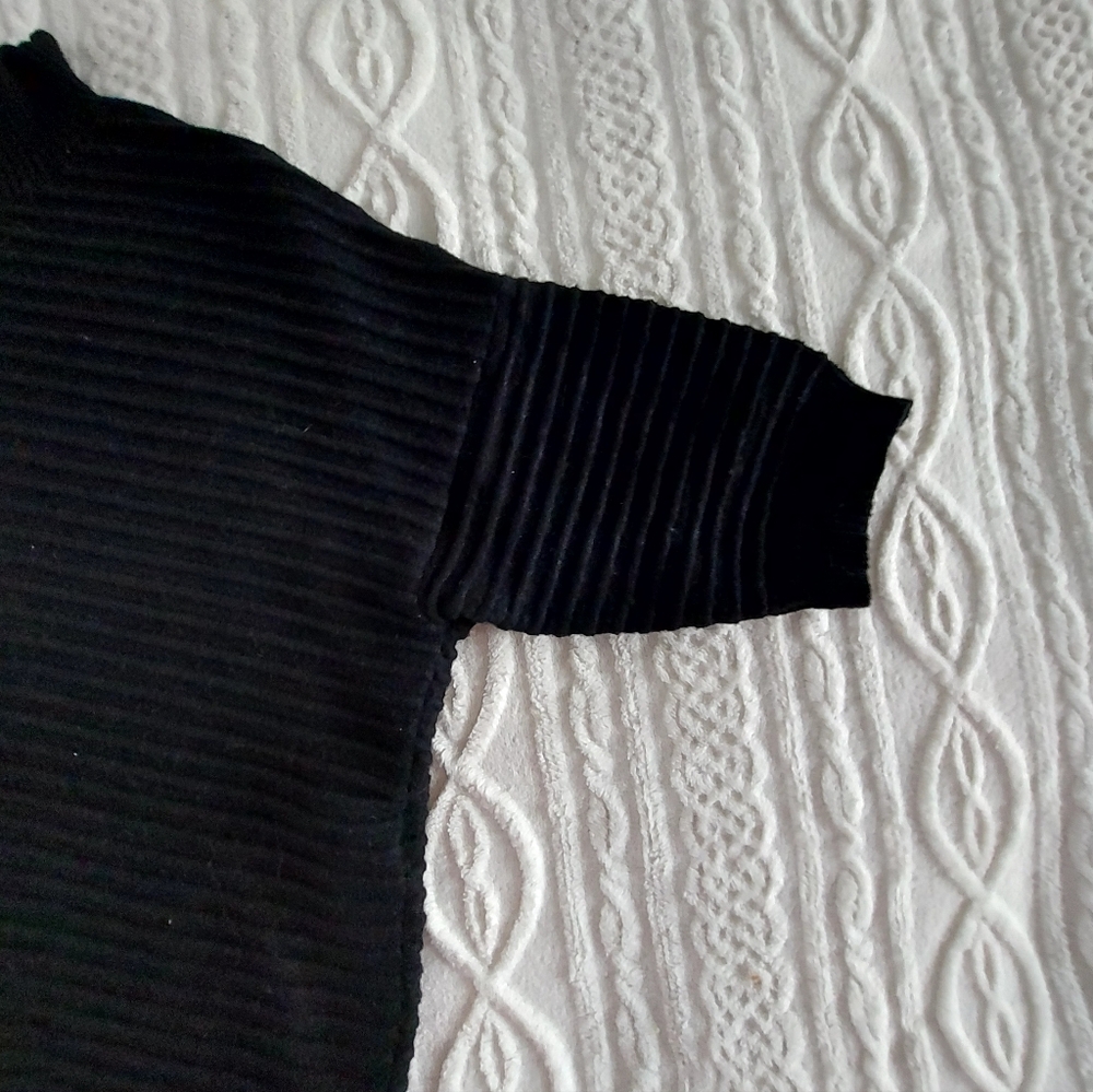 Joseph Ribkoff Elegant Black Knit Top. - Picture 3 of 5